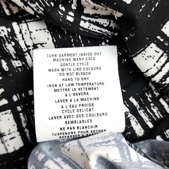 ⭐️3/ $30⭐️ Cleo Top Cowl Neck Black White 3/4 Sleeves Stretch Lightweight Sz XXL - Picture 11 of 14